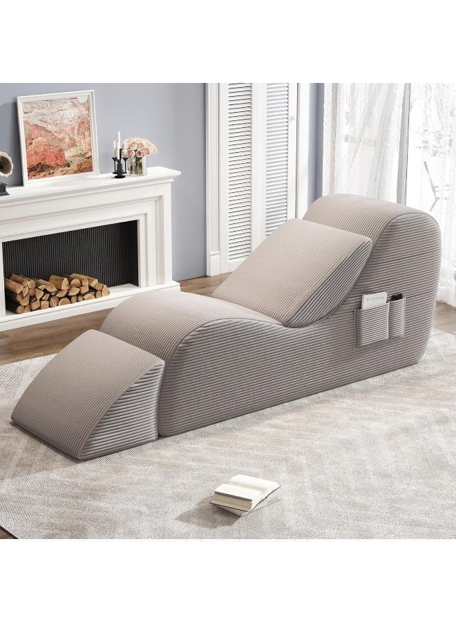 Zayn comforts كرسي استرخاء يوغا بشكل S مريح مع Ottoman - Image 1