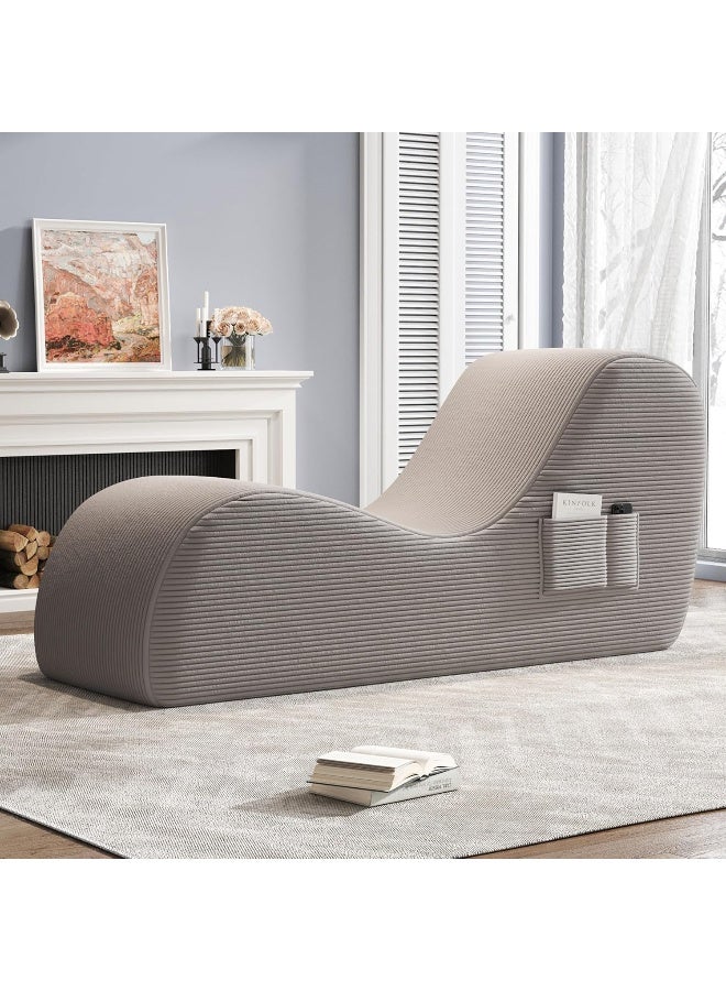 Zayn comforts كرسي استرخاء يوغا بشكل S مريح مع Ottoman - Image 3