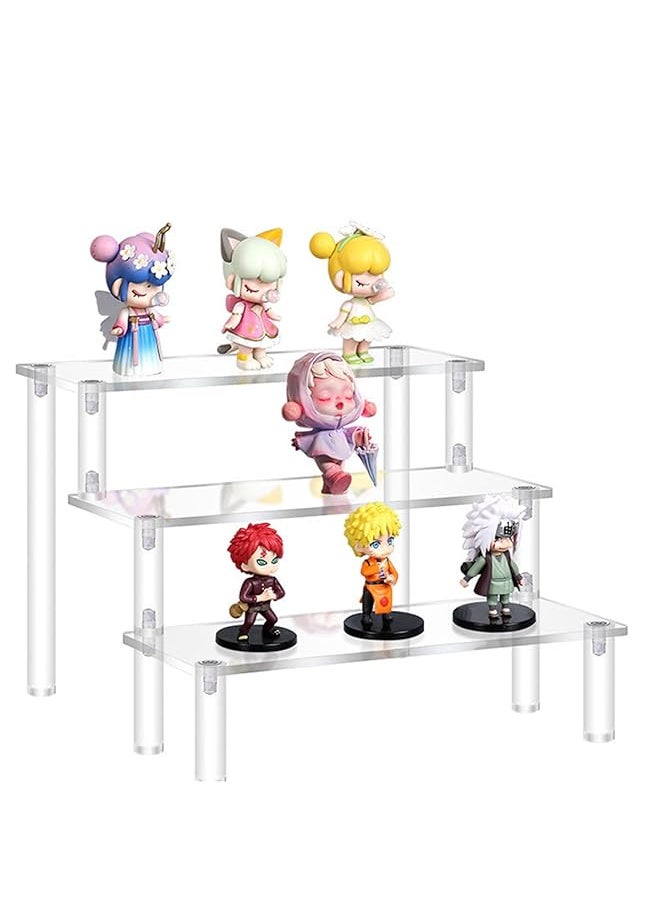 erorex Acrylic Display Stand Shelf Acrylic Perfume Stand Organizer Acrylic Display Riser Clear Acrylic Display Risers Stand Shelf For Collection Display Style1  - Image 4