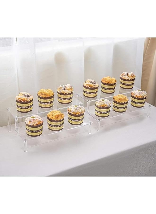erorex - Acrylic Display Stand Shelf Acrylic Perfume Stand Organizer Acrylic Display Riser Clear Acrylic Display Risers Stand Shelf For Collection Display Style1 - Image 1