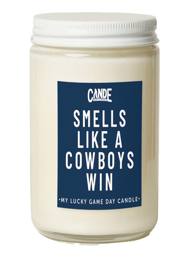 CE Craft - Smells Like A Cowboys Win Candle - Football Themed, Texas Gift (Lavender Vanilla) - Image 1