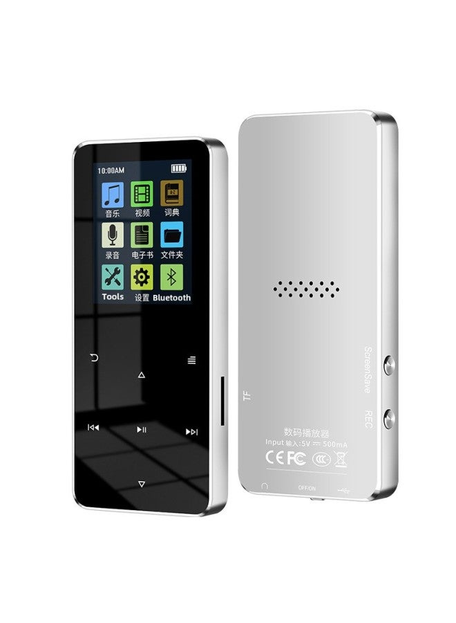 Student Metal Touch Keys Bluetooth MP3 Mini Walkman Music Player Mp4 English External Plug-in Card-Body Color:Black 【plastic Card + Bluetooth】】-Memory Capacity:4gb With Fm 【headphones + Data Cable + Packaging】 - Image 5