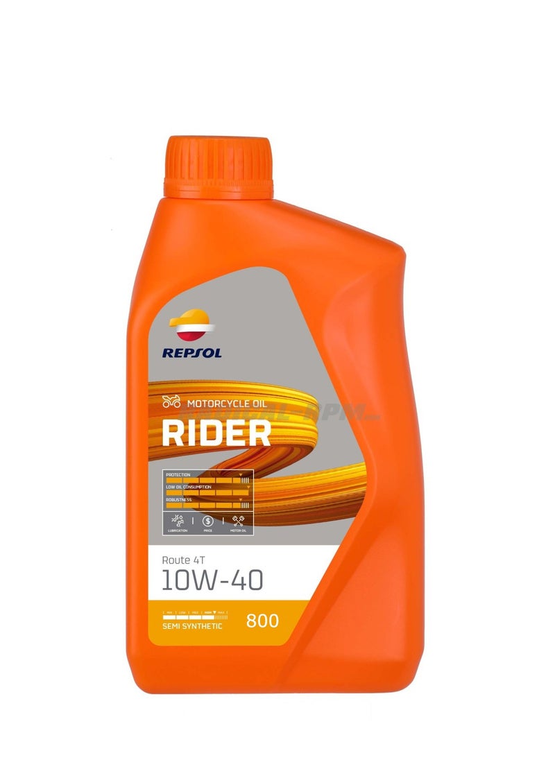 REPSOL - Repsol Rider Route 4T Oil 10W-40 Semi Synthetic - 800ml - Image 1