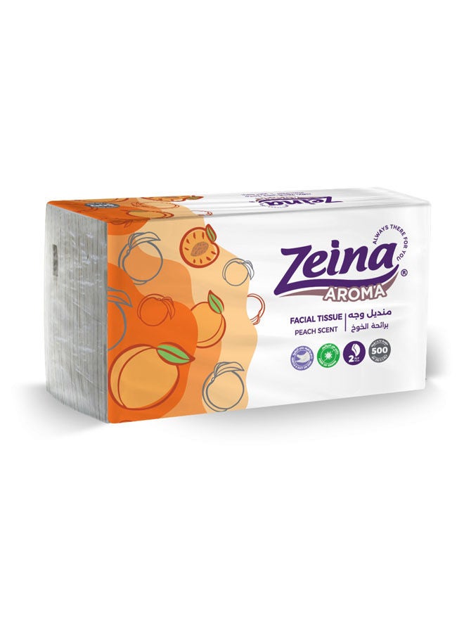 Facial tissues- Aroma Peach 500 tissues