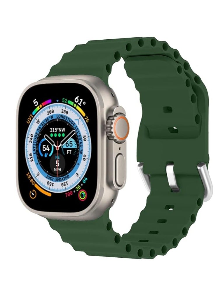 ELTRAZONE "Ocean Band for Apple Watch – Adjustable Soft Silicone Sport Band, Breathable Wristband for 49mm to 38  - Image 1