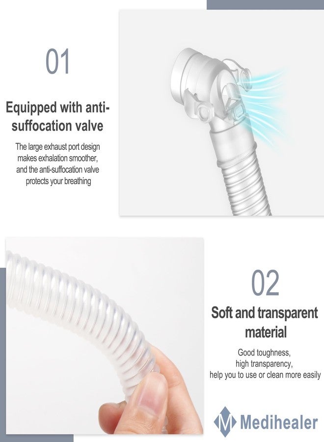 Medihealer 2 Packs QuietAir Elbow Tube for Airfit F40,Including 2 Short Tube 2 Elbow and 2 QuietAir Vent,Great Value CPAP Supplies by Medihealer - Image 4