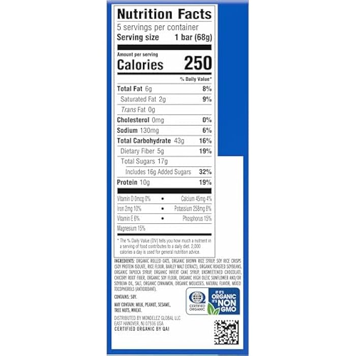 CLIF BAR - Energy Protein Bars - Chocolate Chip - Made with Organic Oats - Energy Bars - Non-GMO - (5 Pack) - Image 3