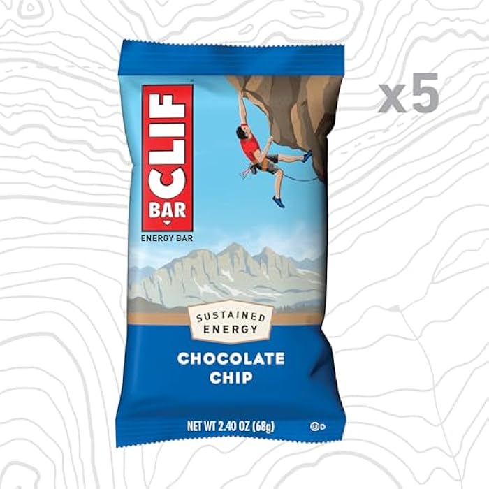 CLIF BAR - Energy Protein Bars - Chocolate Chip - Made with Organic Oats - Energy Bars - Non-GMO - (5 Pack) - Image 4