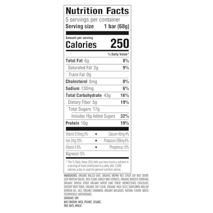 CLIF BAR - Energy Protein Bars - Chocolate Chip - Made with Organic Oats - Energy Bars - Non-GMO - (5 Pack) - Image 2