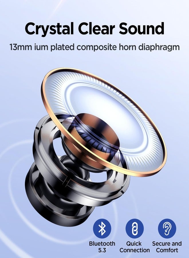 PISEN Wireless Earbuds in-Ear Headphones - P1 Bluetooth 5.3 HiFi Stereo Bluetooth Earbuds with Mic in-Ear Call, IPX5 Waterproof Sport Lightweight Ear Buds Wireless Bluetooth for Phone, White - Image 2