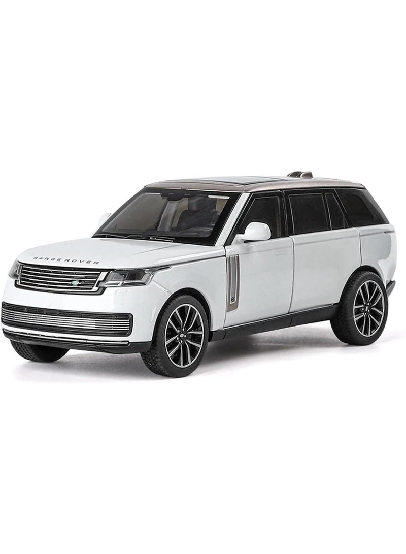 Land Rover Die‑Cast Model Car 1:32 Scale | Pull‑Back Action, Opening Doors & Hood | LED Lights & Shock Absorption | Premium Alloy Body | Display Base Included - Image 1