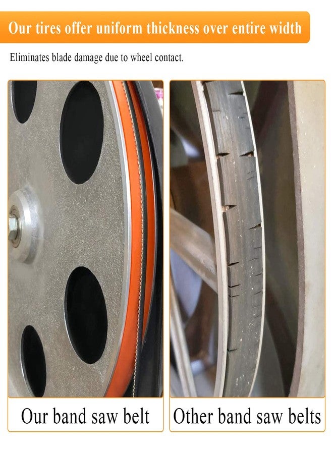 RO6G Upgrade Band Saw Urethane Tires - 14" x 1" x .095" (2 Pack) Compatible with Jet, Grizzly, and Powermatic Band Saws - Image 4