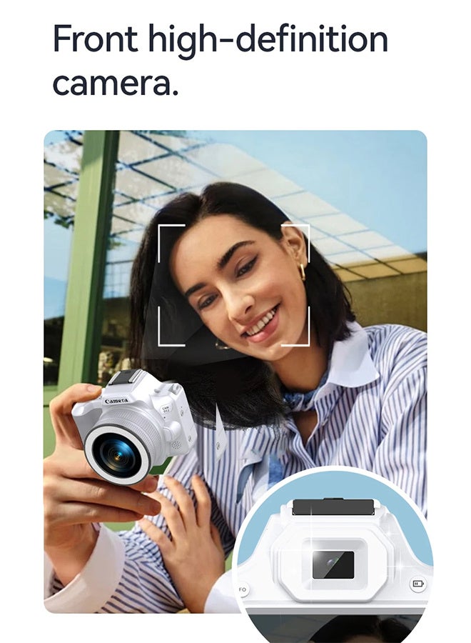 Generic D11 Rotating Lens Digital Camera Dual Camera Mini DSLR for Vlogging Selfie HD Portable Travel Photography, 48MP, 2inch IPS Screen, Auto Focus 16X Zoom with 128G Memory Card - Image 3