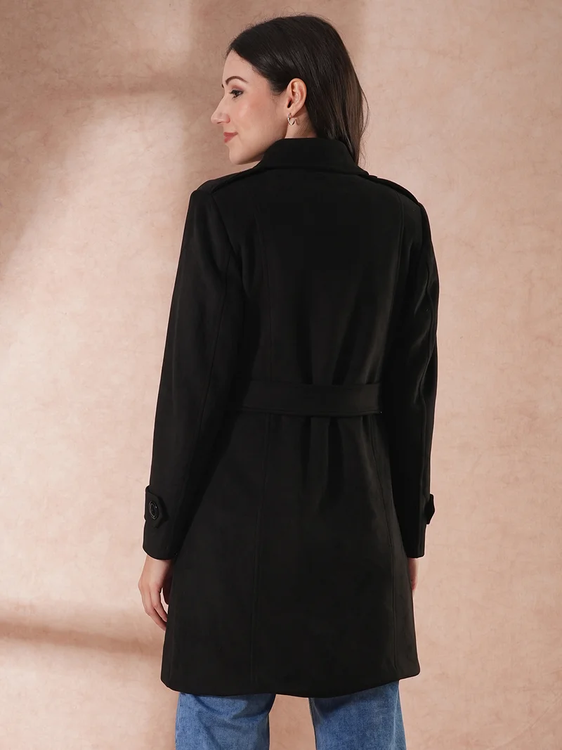 globus Women Spread Collar Pea Coats