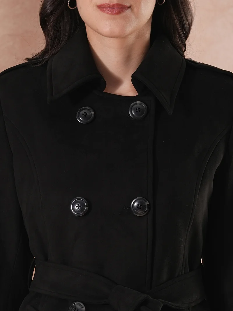 globus Women Spread Collar Pea Coats