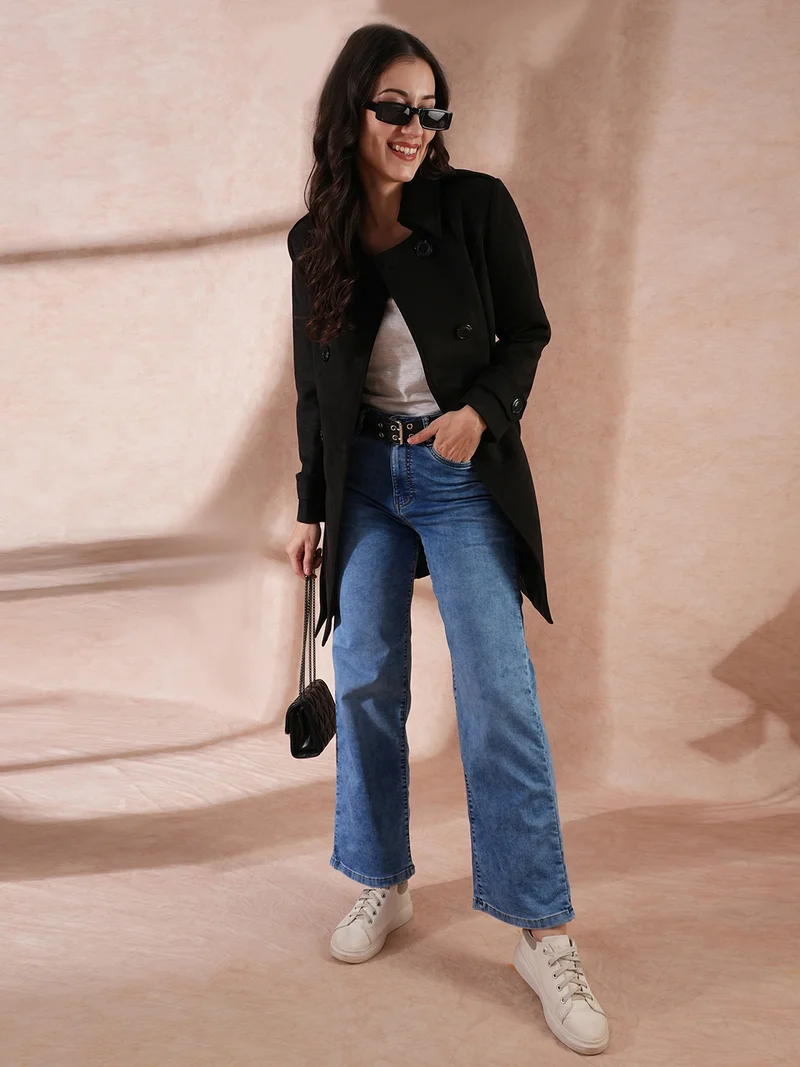 globus Women Spread Collar Pea Coats