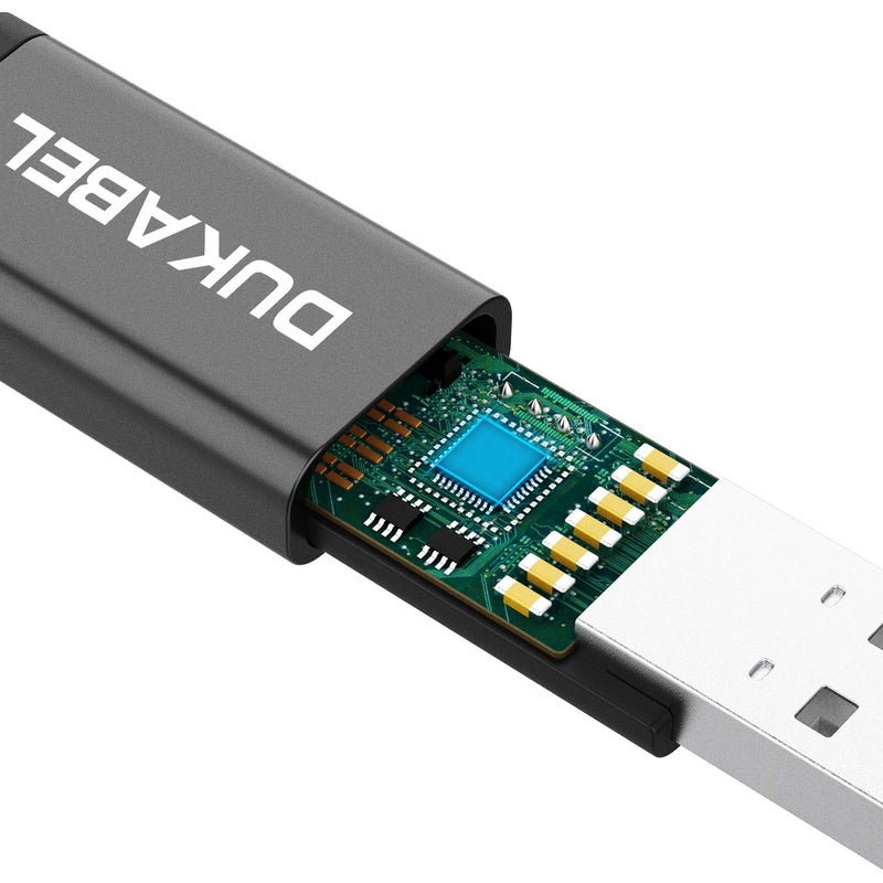 DUKABEL USB to 3.5mm Jack Audio Adapter, USB to Aux Cable with TRRS 4-Pole Mic-Supported USB to Headphone AUX Adapter Built-in Chip External Sound Card for PS4 PC PS5and More [19 inch] - Image 3