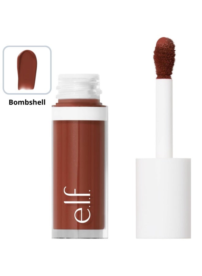 إلف أحمر خدود سائل مموه، أحمر خدود سائل يدوم طويلاً للحصول على لون غني بالصبغة، يخلق لمسة نهائية ناعمة وندية، نباتي وخالٍ من القسوة، قنبلة برونزية - Image 1