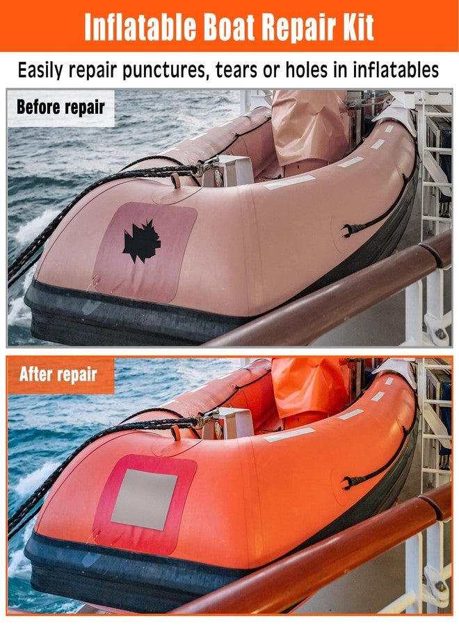 Gejoy Inflatable Boat Repair Kit Include 9 PVC Patch, 6 TPU Repair Patch, 1 Maintenance Barrel, 1 Valve Wrench, 1 Brush and 5 Pcs 3g Glue, Rubber Boat Repair Patches Set for Inflatable Kayak - Image 5