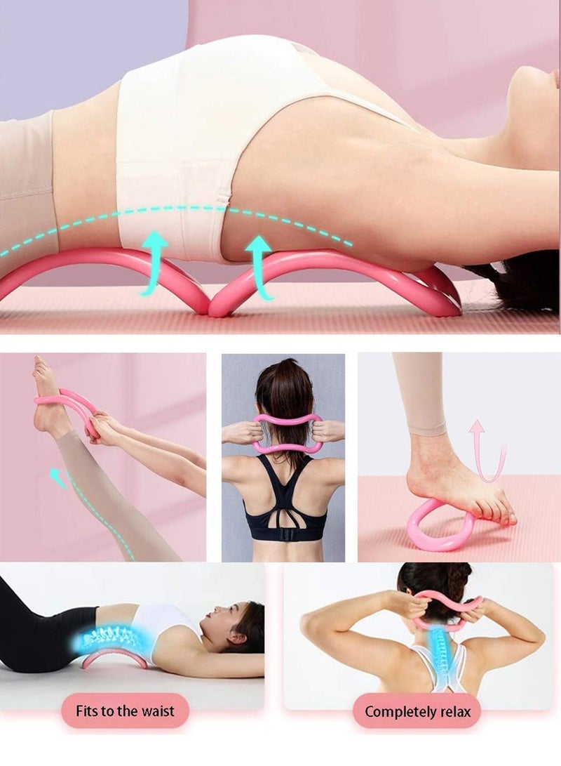 QUTOOB Yoga Stretch Ring For Pilates Exercise And Pilates Stretching, Fitness Equipment For Full Body Toning, Fascia Stretching Ring Training Tool for Shoulder Back Arm Leg, For Muscle Strength and Massage  - Image 4