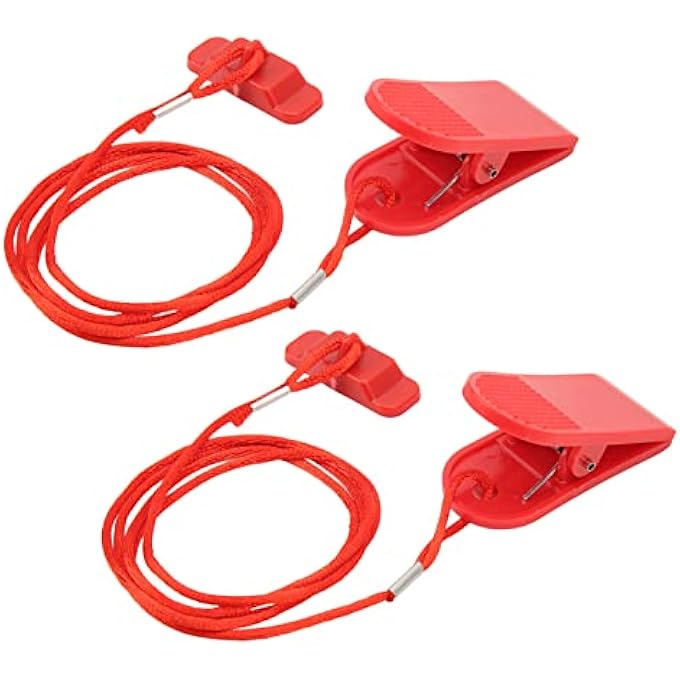 rayihni 2Pcs Running Machine Key, Magnetic Treadmill Safety Key Replacement Firm Red Rectangle Abs For Home Treadmills Running Machines - Image 4