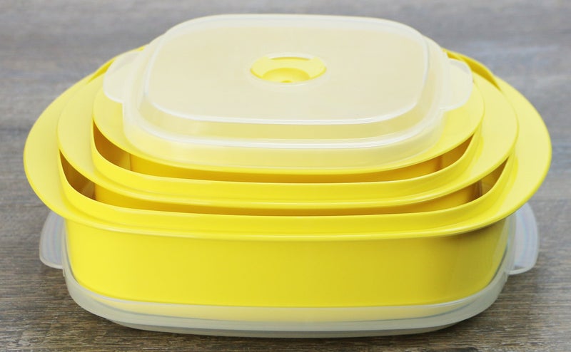 Reston Lloyd Calypso Basics by Reston Lloyd 6-Piece Microwave Cookware  Steamer and Storage Set  Lemon - Image 3