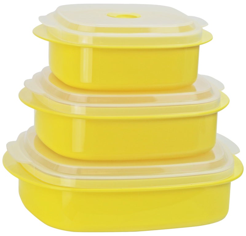 Reston Lloyd Calypso Basics by Reston Lloyd 6-Piece Microwave Cookware  Steamer and Storage Set  Lemon - Image 1