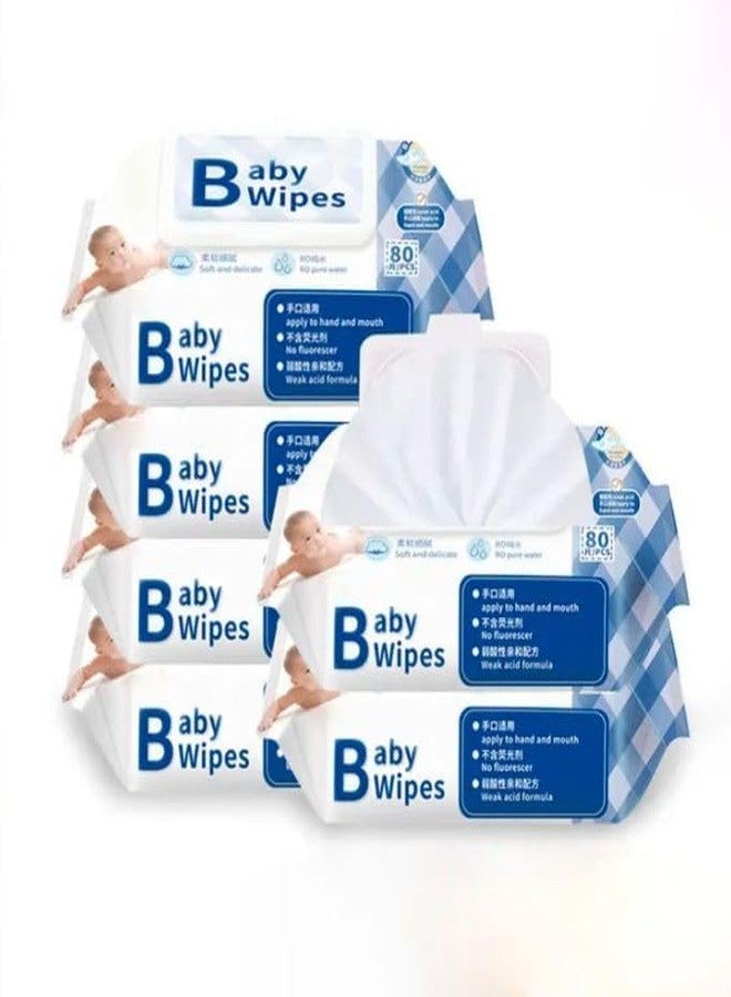 Aternal Baby Wet Wipes 100% Pure Cotton Wipes, 72 Count Water Wipes for Baby | Ultra Soft Wet Tissue | Unscented and Hypoallergenic Cleaning Wipes, Disposable Towels Baby Face Towels for All Skin, Pack of 2 - Image 1
