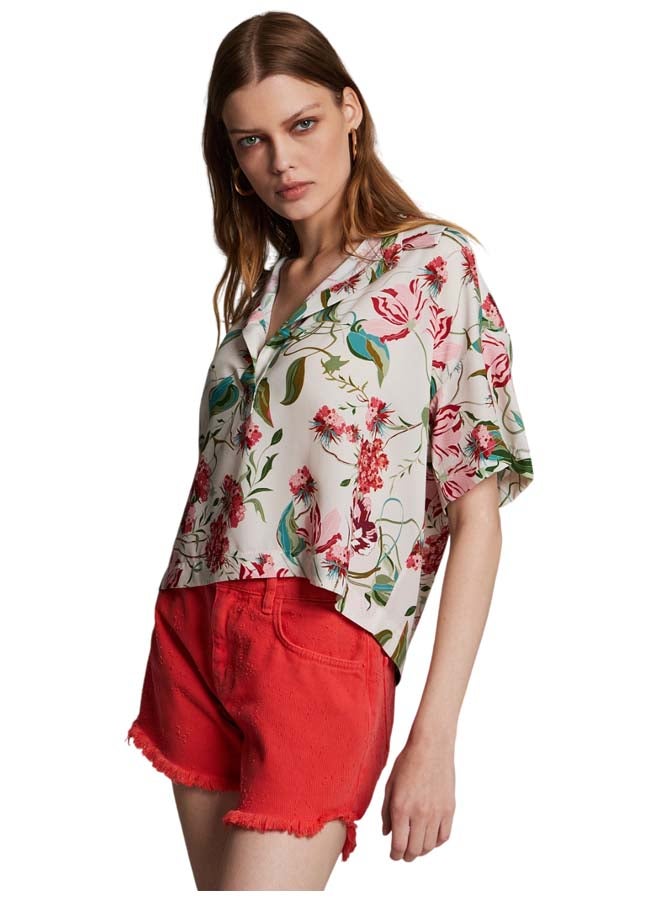 BSB Floral blouse with collar - Image 1