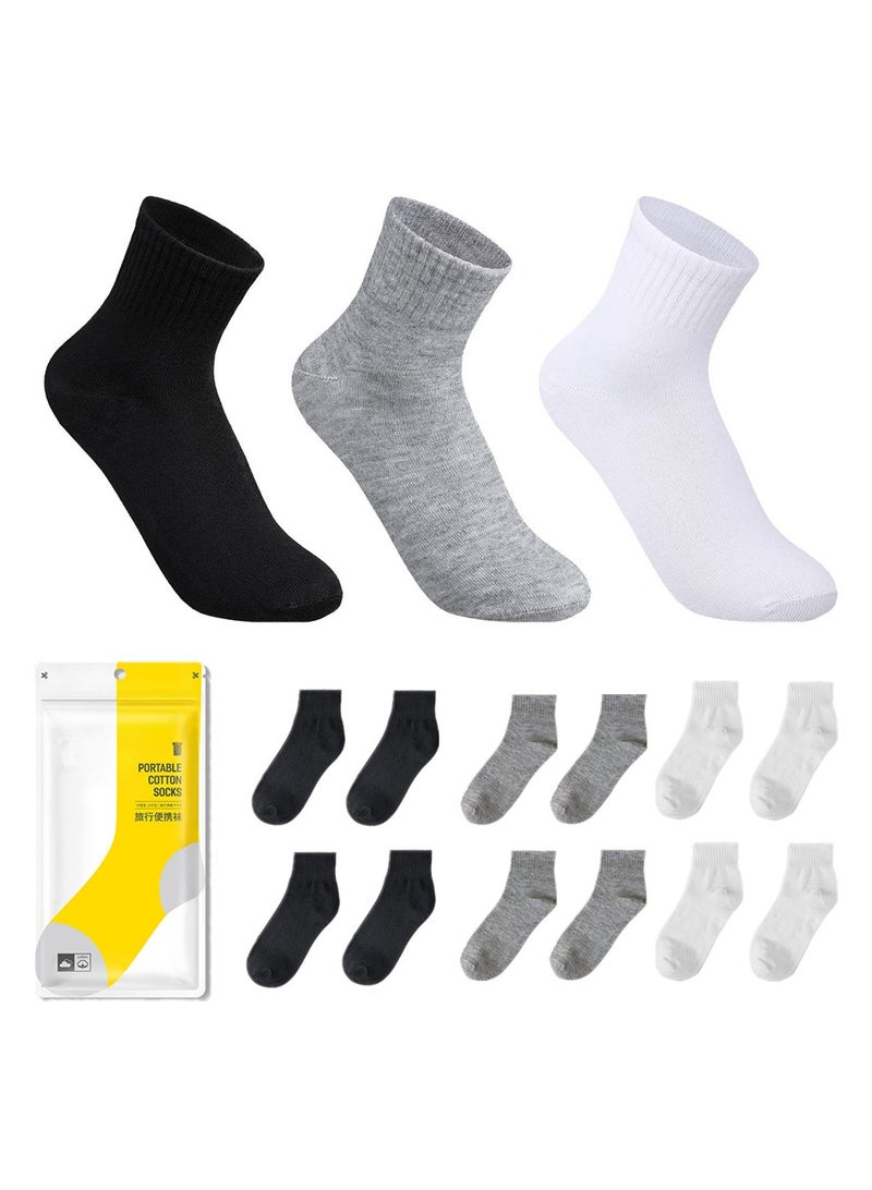 12 Pairs disposable socks, travel portable replacement elastic stockings, suitable for sports business travel - Image 1