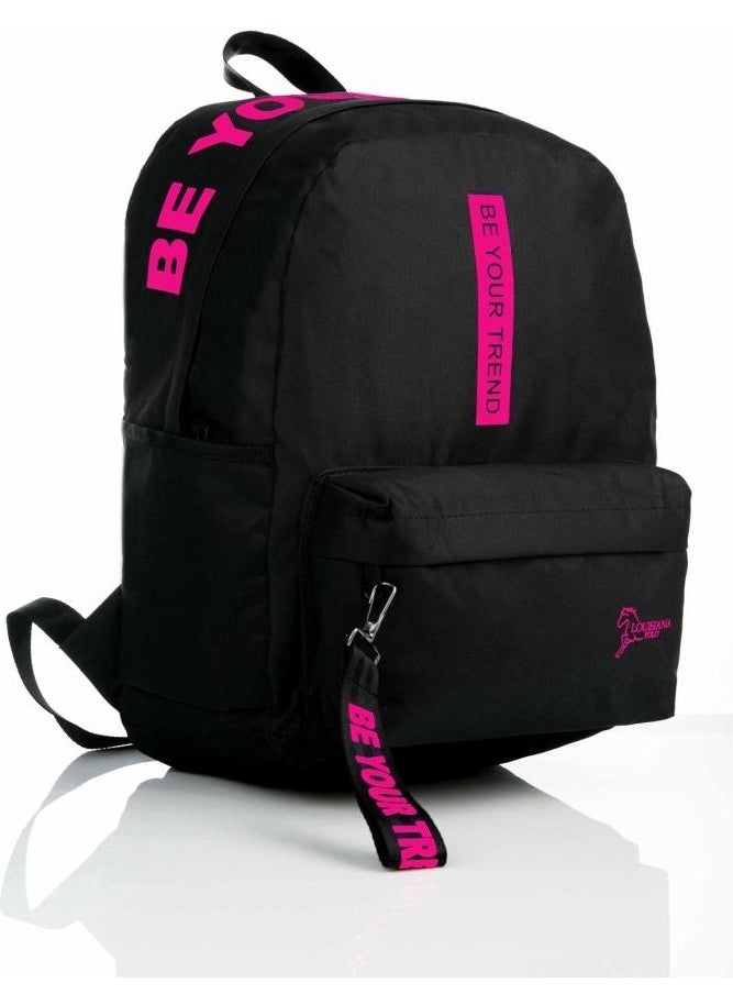 Louisiana Polo - School Bag with Laptop Compartment Be Your Trend Black Pink 1140 - Image 1