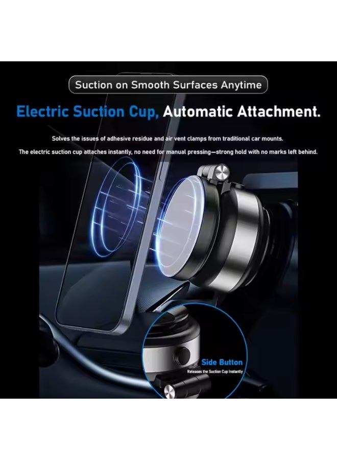 NIXIVE MagGripN'Go 360° Magnetic Car Phone Mount – 360° Full Rotation, No Residue, Easy Install, Universal Dashboard & Windshield Holder for iPhone 17 Pro/Pro Max/Air, Galaxy S25/S24, and other Smartphones - Image 4