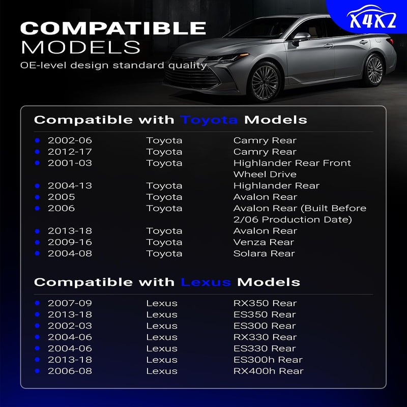X4XZ روابط شريط الاستقرار الخلفي من سبائك الزنك والنيكل K90345 لتويوتا كامري هايلاندر أفالون سولارا فينزا لكزس ES300 RS330 ES330 ES300H RX350 ES350 RX400H 48830-48010 - Image 3