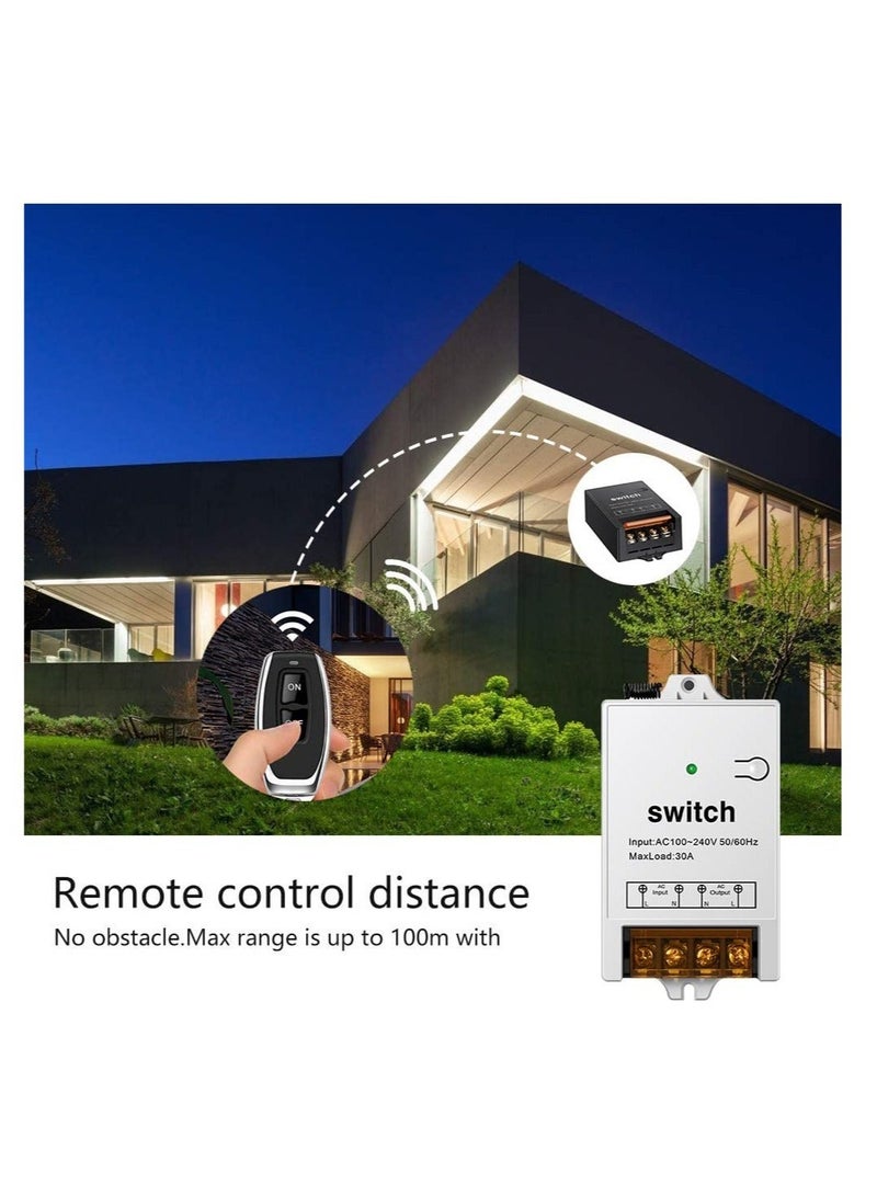 Remote Control Switch, Wireless Remote Switch, with Wireless Relay Switch for Pump, for Wireless Switch On Off for Lights,Pump,dust Collector and Electrical Equipment, with 328ft Long Range - Image 2