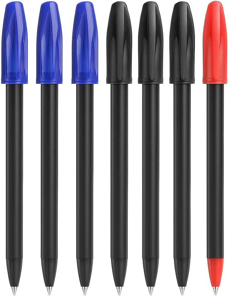 Fitto 6 pieces 1.0mm Smooth Ball Point Pens 14cm Assorted Color - Image 1