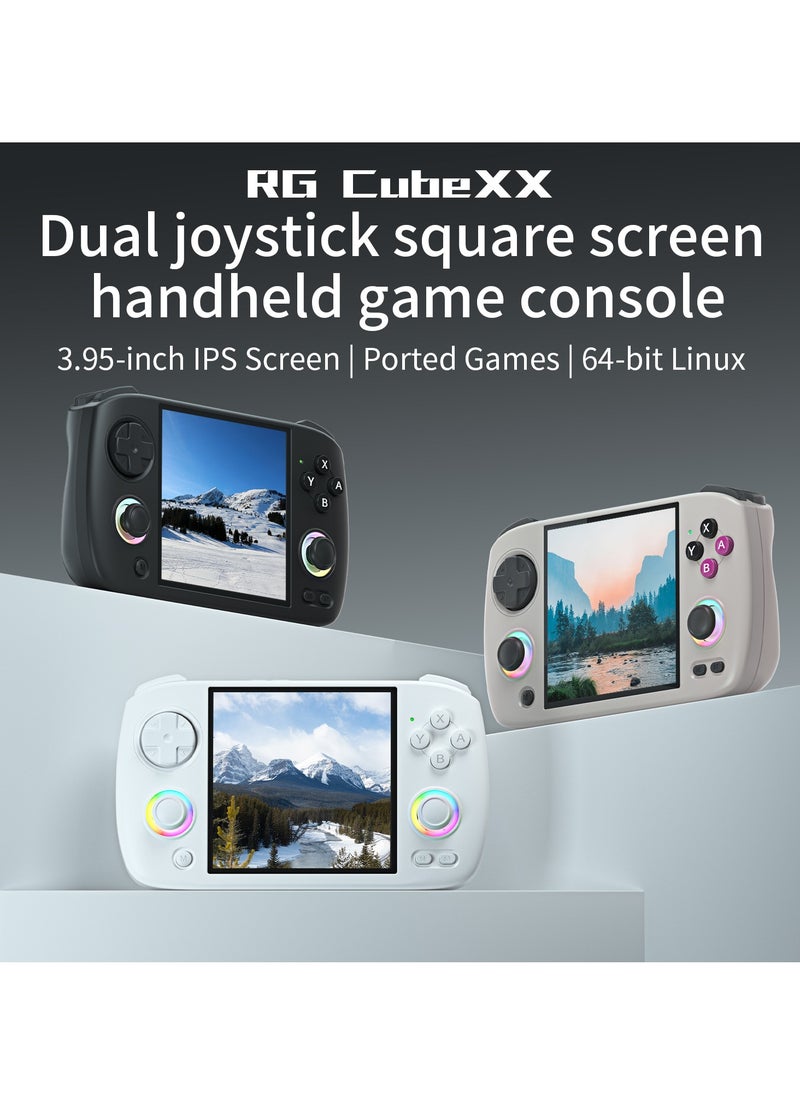 ANBERNIC  - RG CubeXX Retro Handheld Game Console 3.95 Inch IPS Screen Linux System Built In 128G TF Card 5056 Games Support HDMI TV Output 5G WiFi Bluetooth 4.2 (Black) - Image 1