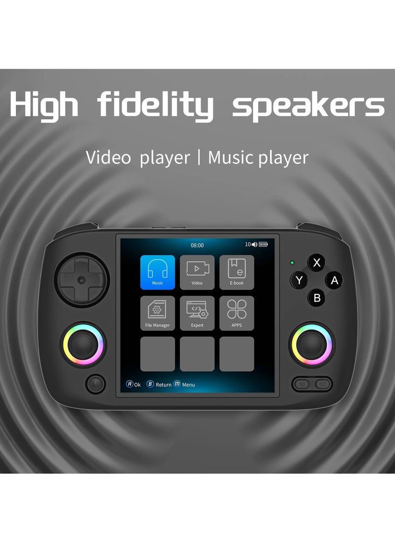 ANBERNIC  - RG CubeXX Retro Handheld Game Console 3.95 Inch IPS Screen Linux System Built In 128G TF Card 5056 Games Support HDMI TV Output 5G WiFi Bluetooth 4.2 (Black) - Image 1