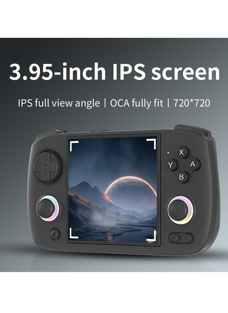 ANBERNIC  - RG CubeXX Retro Handheld Game Console 3.95 Inch IPS Screen Linux System Built In 128G TF Card 5056 Games Support HDMI TV Output 5G WiFi Bluetooth 4.2 (Black) - Image 1