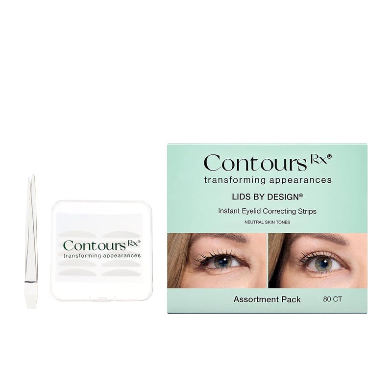 Contours Rx Lids by Design  NonSurgical  Transparent Eyelid Lift Strips  for a More YouthfulLooking Appearance Reshape and Define with Eyelid Tape for Hooded Eyes 4mm 80ct