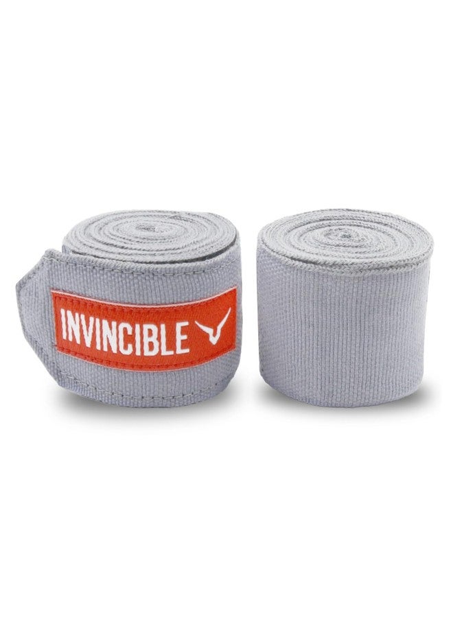 INVINCIBLE Nylon Mexican Style Semi-Stretch Hand Wraps (Grey, 4.5 Meter) - Image 5