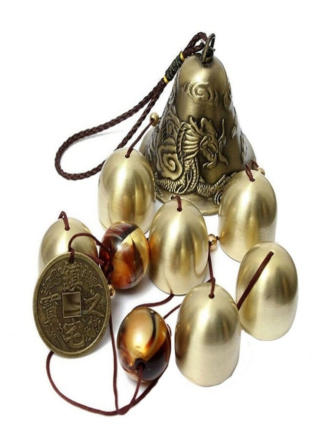 Acxico 1Pcs 6 Copper Bells Outdoor Metal Wind Chimes Yard Garden Hanging Ornament Decor 50cm - Image 1