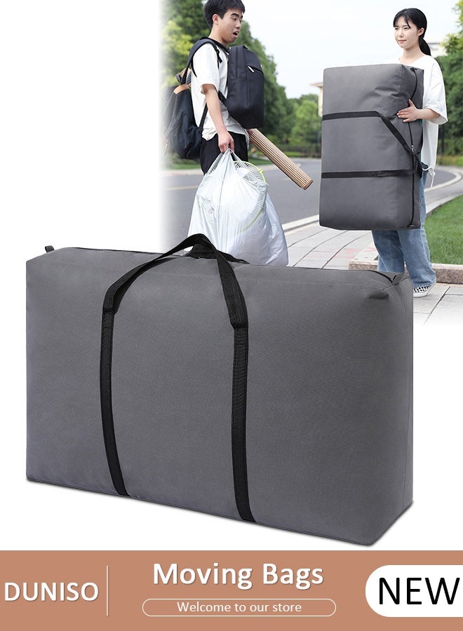 DUNISO 105L Collapsible Moving Bags, Organizing Bags with Zippers and Handles Storage Bag, Space Saving Clothes Storage Laundry Bag For Packing, House Essentials, Sustainable, Water-Resistant - Image 1