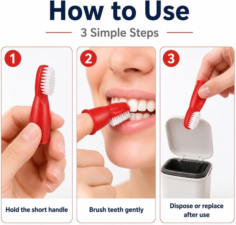 Baluue 20pcs Prison Toothbrush Finger Sleeve for Detention Centers Safe Handle Mini Brush Soft Bristles Portable Oral Care Tool - Image 2