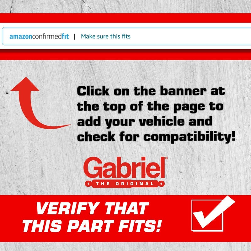 Gabriel 34076 Load Carrier Front Towing Shock Absorbers for Ford Ranger, E-150, E-250, E-350 Econoline, E-450 Super Duty, Explorer; Mazda B2300, B3000, B4000, Navajo (1 Pair) - Image 2