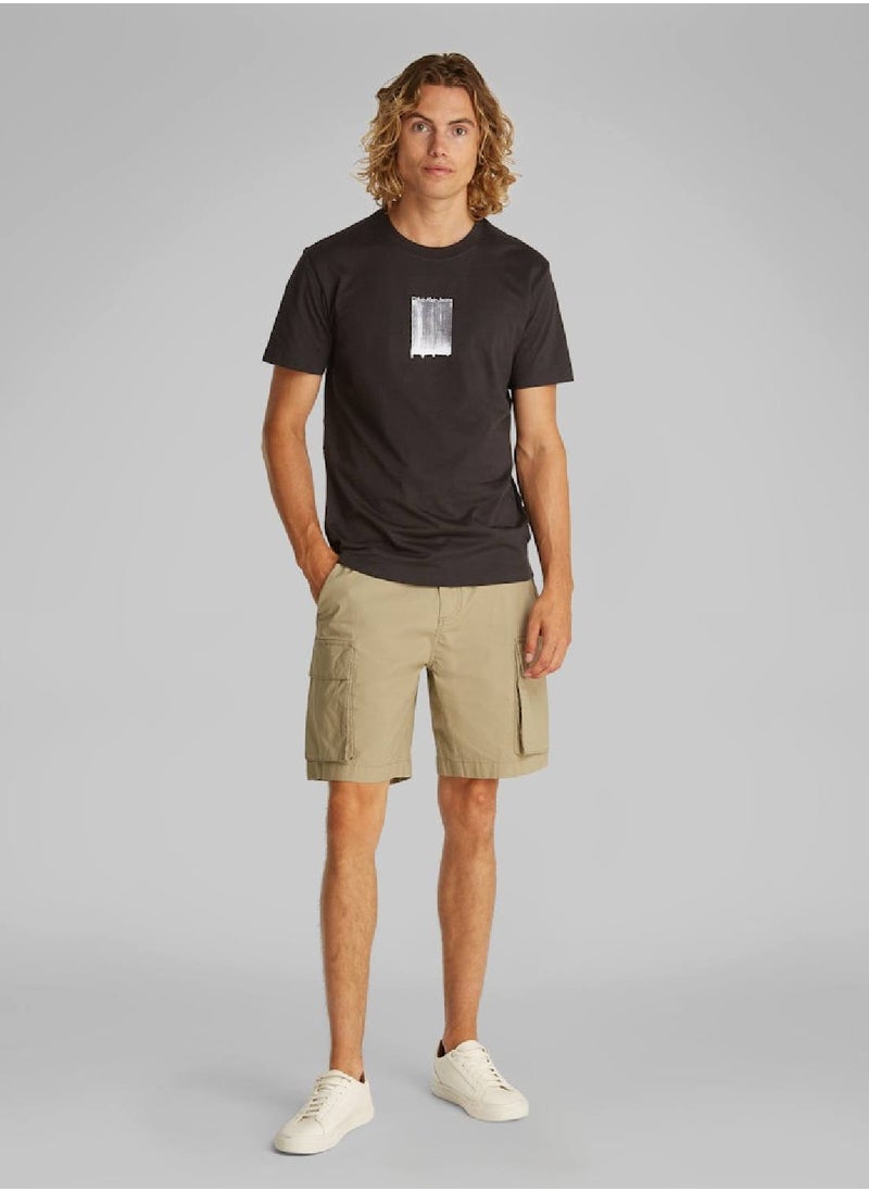 Calvin Klein Jeans Men's Brush Stroke Graphic T-Shirt - Cotton, Black  - Image 4