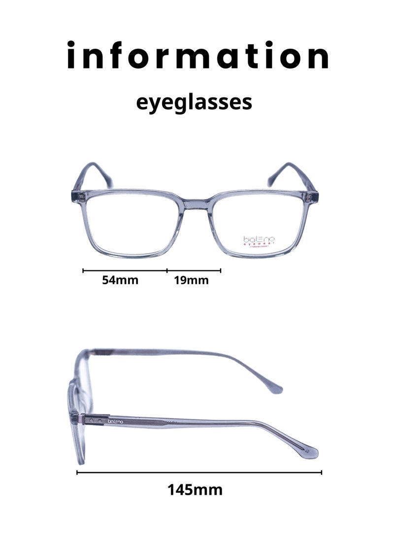 Baleno Square Frame Eyeglasses with Premium, High-Quality Lenses - Durable & Stylish Prescription Glasses for All-Day Comfort  - Image 2