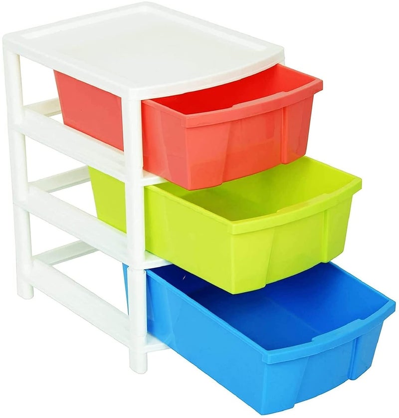 Swami Enterprise 3 Layer Plastic Modular Drawer System Large Stomo Multi Purpose chest of Drawer Organizer for Home Office Hospital Parlour and School Foldable drawer 3 LAYER - Image 5