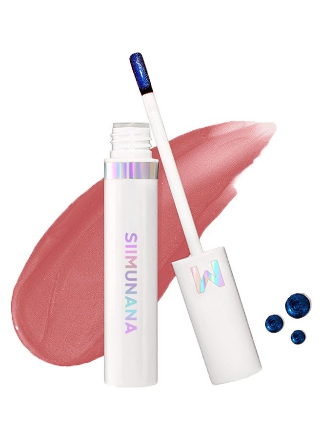 سيمونانا قناع تلوين الشفاه، قناع قابل للتقشير، يدوم طويلاً، مقاوم للماء والانتقال، لون شفاه وردي، لمسة نهائية غير لامعة، قابل للتقشير، 4 مل (02#وردي دافئ) - Image 1