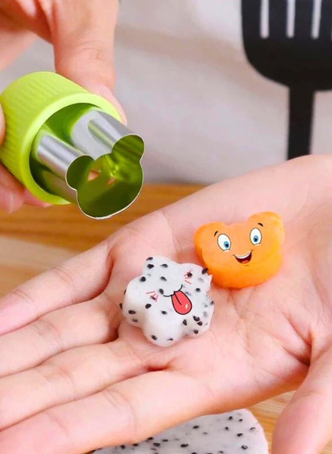 Chase Up 12Pcs Stainless Steel Sandwich Cookie Cutters Set Mini Vegetable Fruit Cutters Food Grade Cookie Cutter Mold for Kids Food Decoration Tools for Kitchen - Image 2