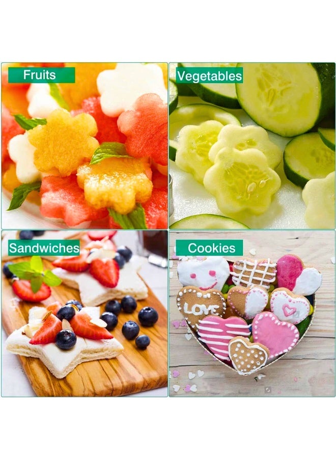 Chase Up 12Pcs Stainless Steel Sandwich Cookie Cutters Set Mini Vegetable Fruit Cutters Food Grade Cookie Cutter Mold for Kids Food Decoration Tools for Kitchen - Image 5